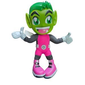 Teen Titans Green Beast Boy Super Deformed Hard Head Plush Doll Bandai 7" 2004